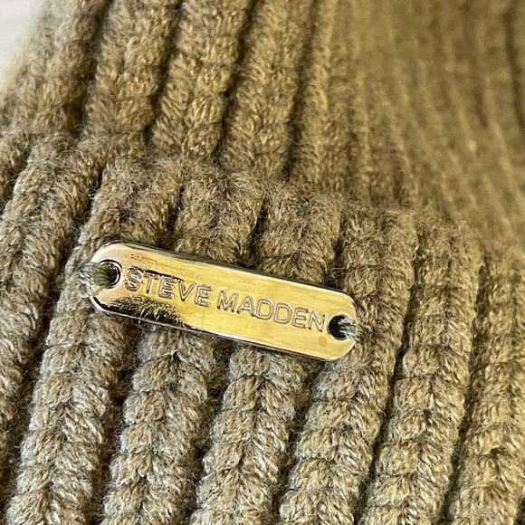 Steve Madden Olive Green and Tan Scarf Hat Glove Set - Picture 9 of 11